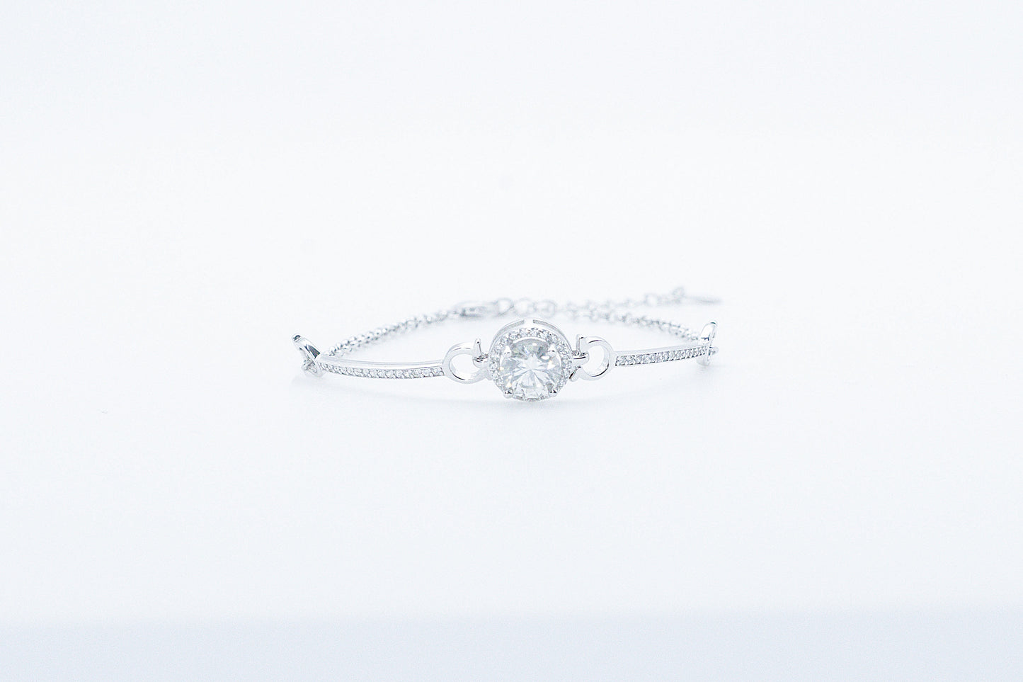 Clarion Moissanite 925 Silver Bracelet-BFT605