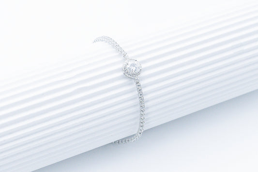 Orlina Moissanite 925 Silver Bracelet-BTF601