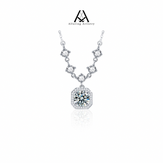 Leora Gleam Moissanite 925 Silver Necklace
