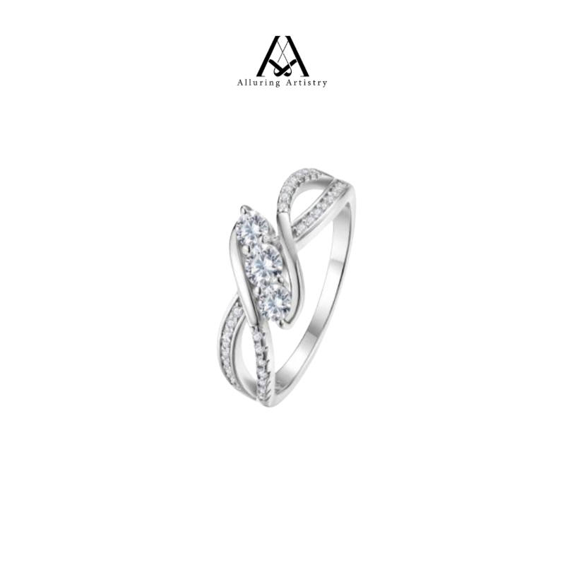 Amore Moissanite 925 Female Silver Ring (MR0371)