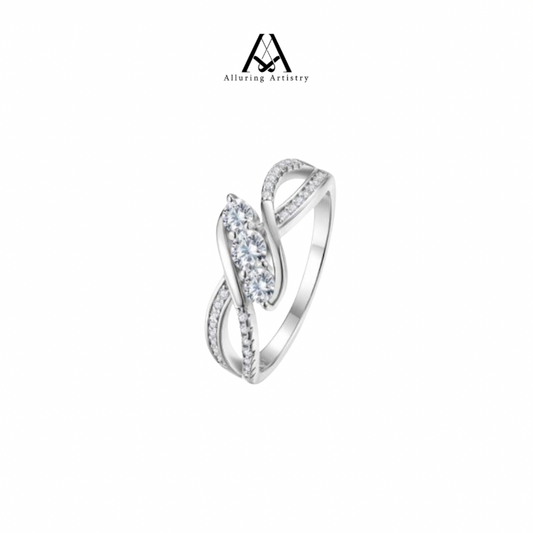 Amore Moissanite 925 Female Silver Ring (MR0371)