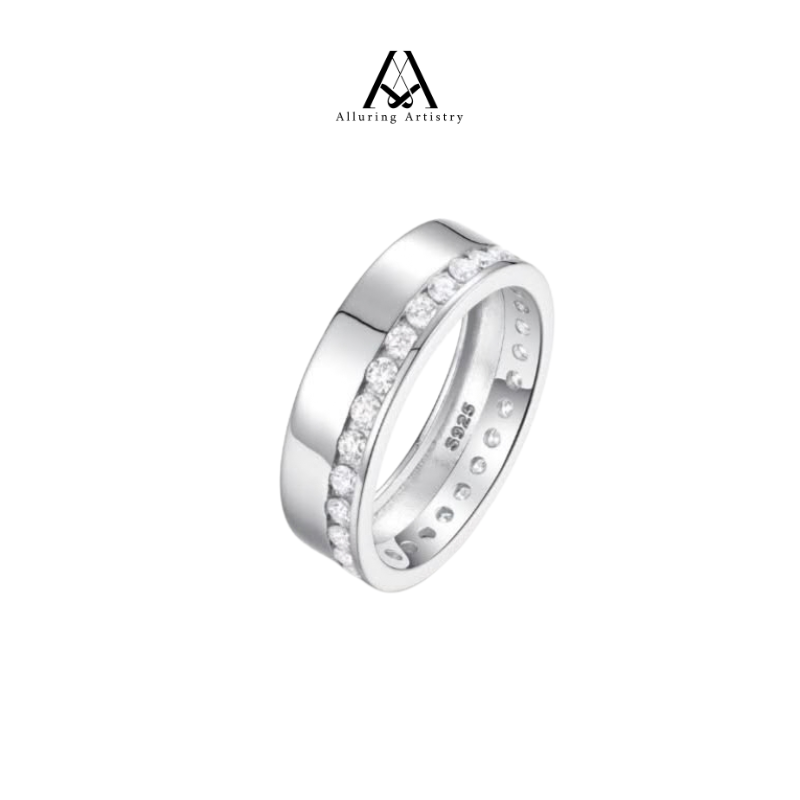 Seal Moissanite 925 Male Silver Ring