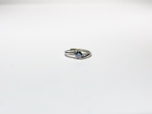 Nora Moissanite 925 Silver Female Ring Purple Sapphire