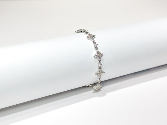 Serene Moissanite 925 Silver Bracelet