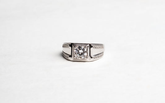 Cassian Moissanite 925 Silver Ring-AMR102 *