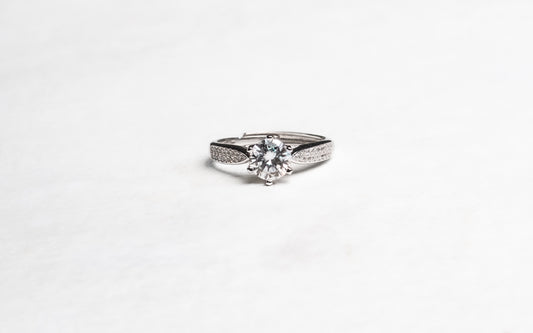 Ella Moissanite 925 Silver Ring Female - AFR204