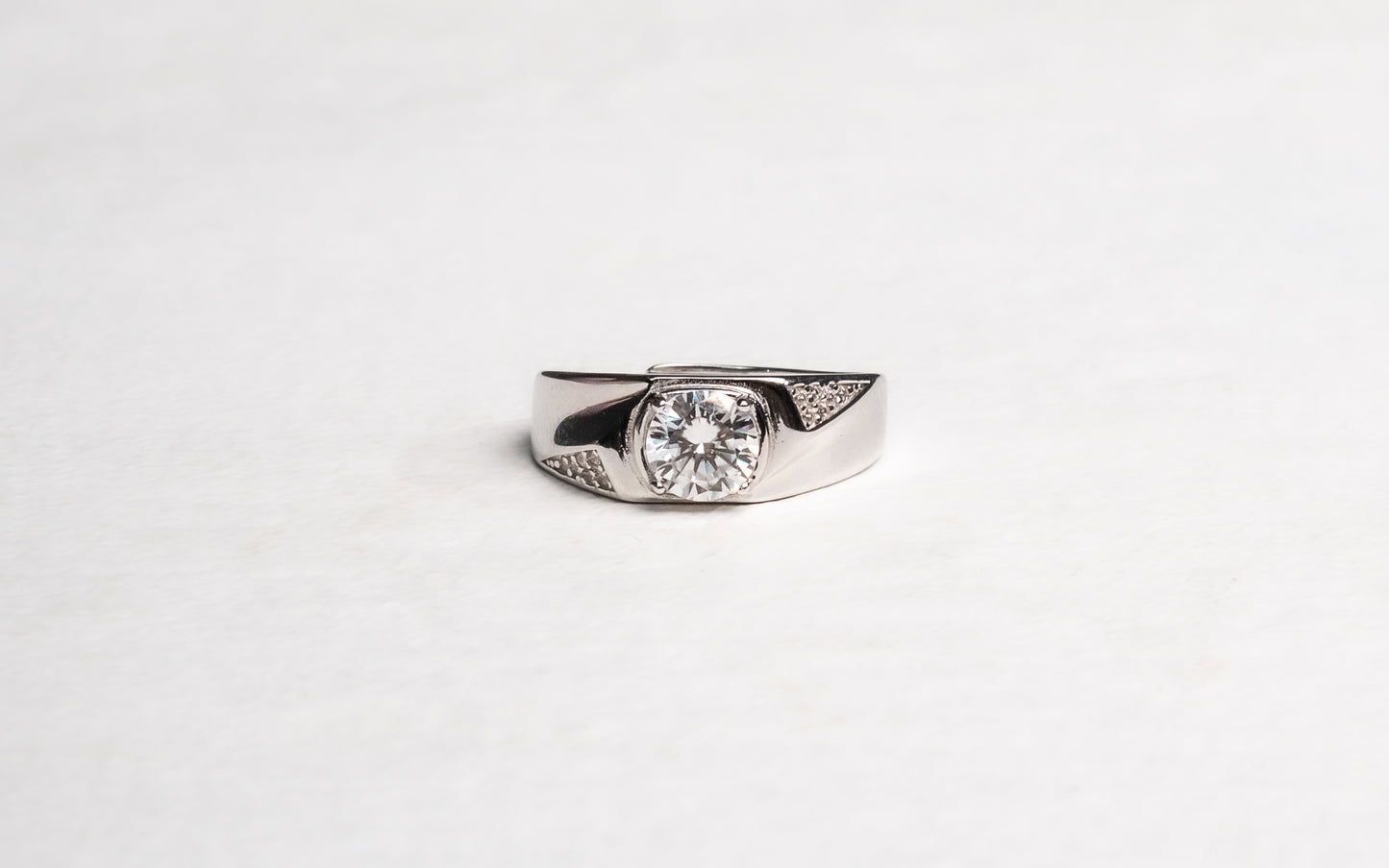 Zairos Moissanite 925 Silver Male Ring -AMR106