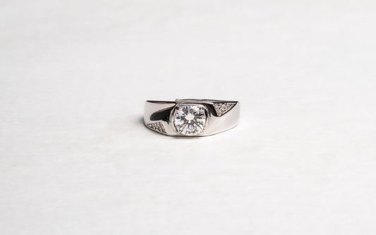 Zairos Moissanite 925 Silver Male Ring -AMR106